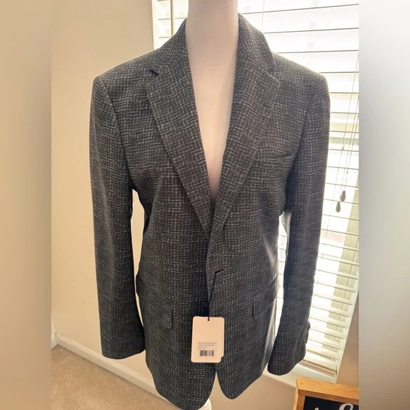 DUCHAMP CROSSHATCH PLAID KNIT SPORTCOAT Men’s NWT 36R